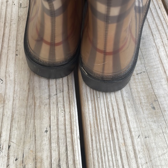 BURBERRY Rain Boots Tall Classic Check Haymarket Size EUR 36 - Picture 5 of 15